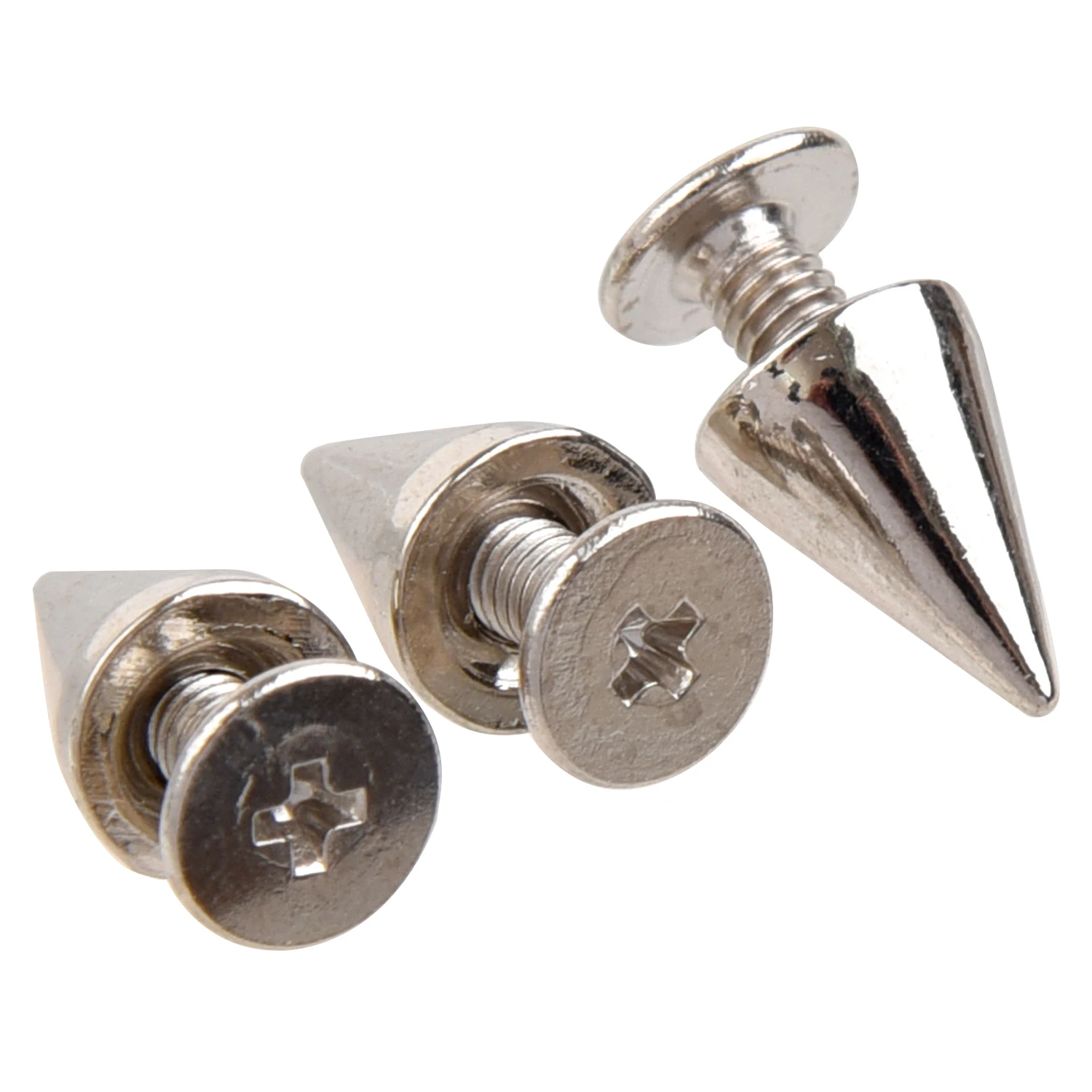 100 шт./компл. 9 5 мм серебряные конические Шипы и шипы отвертка DIY Craft Cool Punk заклепки