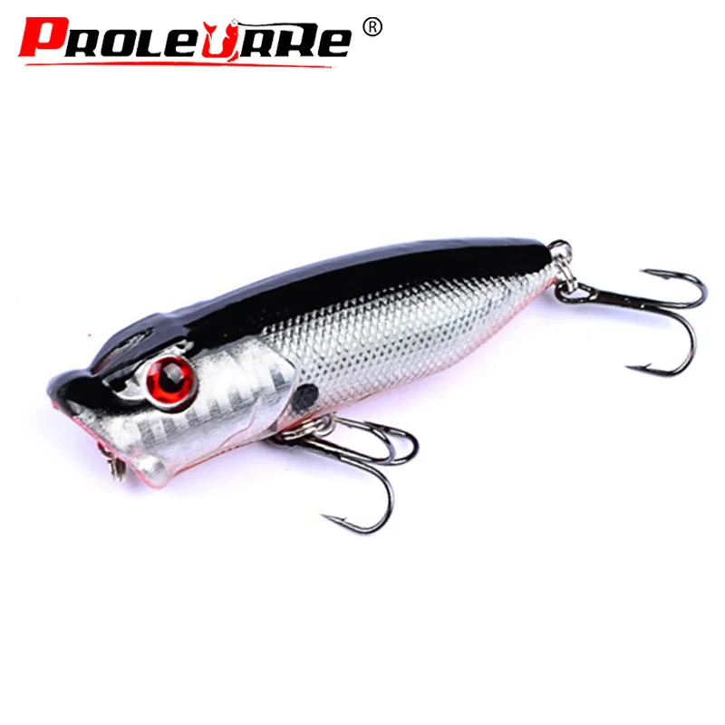 

Proleurre Popper Fishing Lures 65mm 12g Bait Crankbait 3D Eyes Top Water Swimming Wobblers Isca Poper Pesca fishing tackle