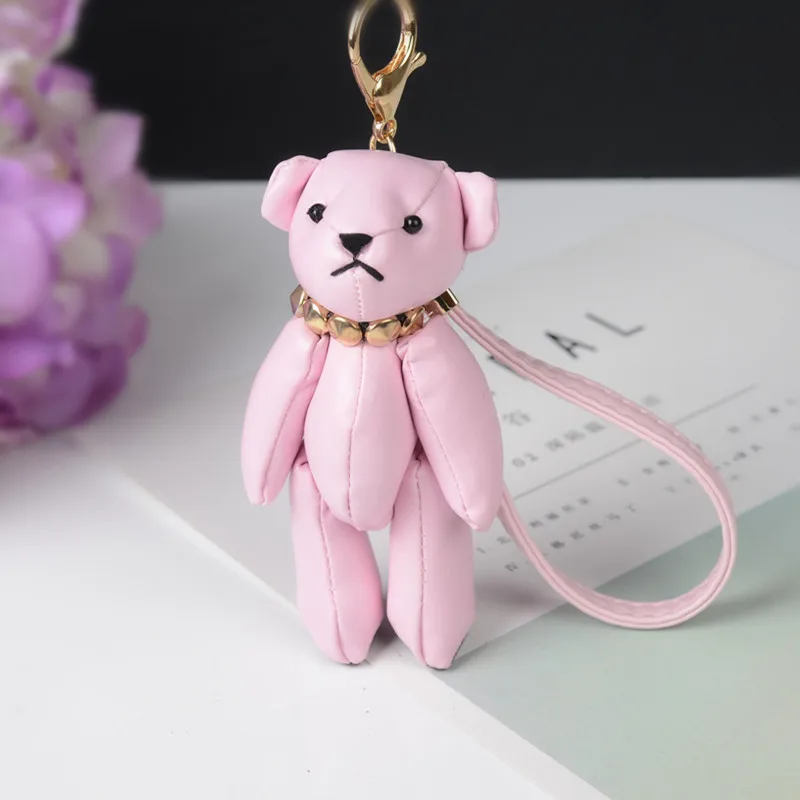 Мини-соединение Плюшевые мишки ToysGold серебряные кожаные Мишки Тедди кулоны-куклы