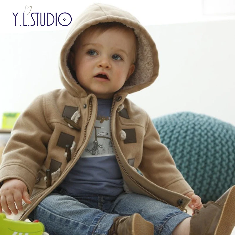 Toddler Baby Boys Winter Autumn Warm Outerwear Thicken Hooded Jacket Overcoat Newborn Fleece Coat Clothing | Детская одежда и