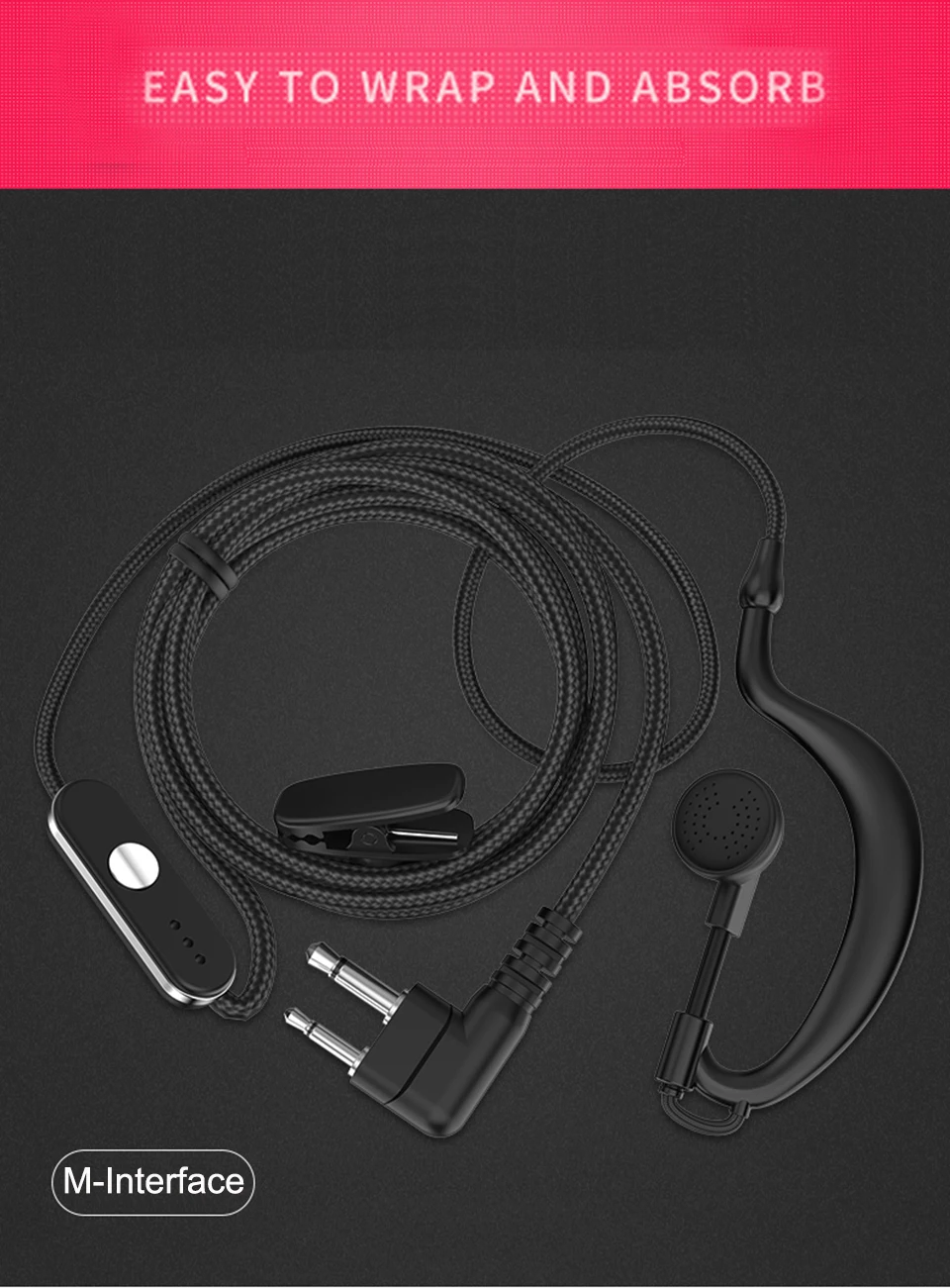 Высококачественный наушник гарнитура для рации Baofeng BF-888S UV-5R A B C D E Kenwood Retevis TYT HYT Beifeng Quansheng