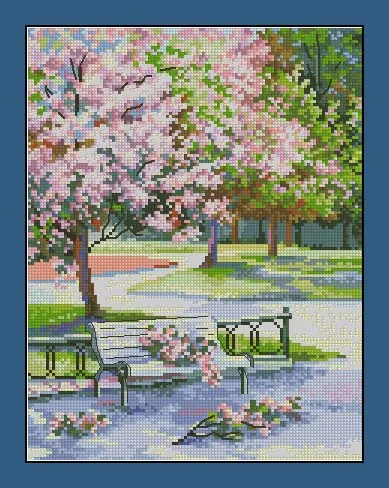 

Needlework 14CT 16CT 18CT Cross Stitch, DIY Count Cross Stitch, Embroidery Set , Spring park