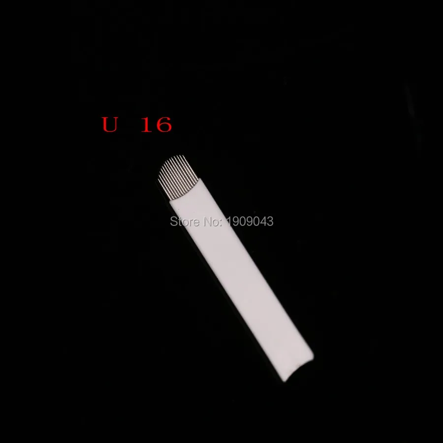 50 шт. U образные изогнутые иглы для перманентного макияжа|permanent makeup needles|curved blademakeup