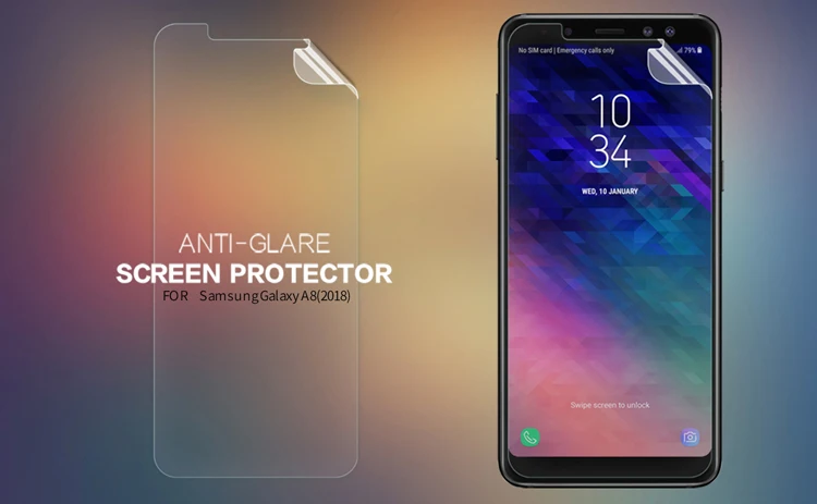 2 шт./партия NILLKIN Защитная пленка для samsung Galaxy A8 /A8 plus Антибликовая матовая защитная пленка+ розничная посылка