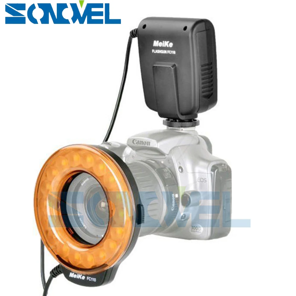 Светодиодная Кольцевая вспышка Meike FC-110 FC110 для макросъемки Nikon D7500 D7200 D5600 D5500 D5300 D5200