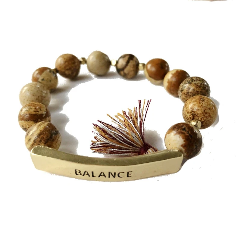 

Бесплатная доставка новый браслет из натурального камня растягивающийся кисточкой