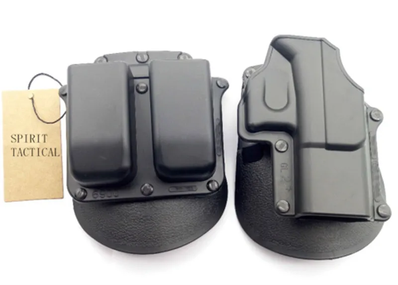 Кобурой+ подсумок для магазинов комплект для GLOCK 17 25 26 27 28 Размеры 31, 32, 33, 43 Для Пистолетов GLOCK кобура подсумок для магазинов кейс для пистолета Охота Вечерние