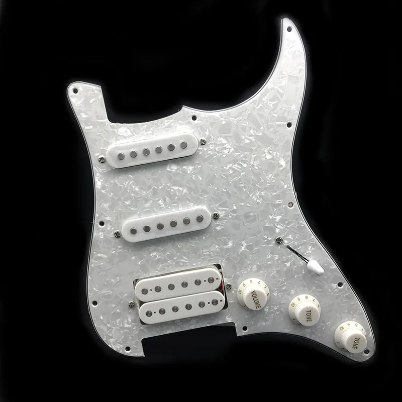 White Pearl SSH загруженный Prewired электрогитара Pickguard пикап Alnico 5 звукоснимателей для FD гитара стиля ST белый жемчуг - Цвет: White Pearl
