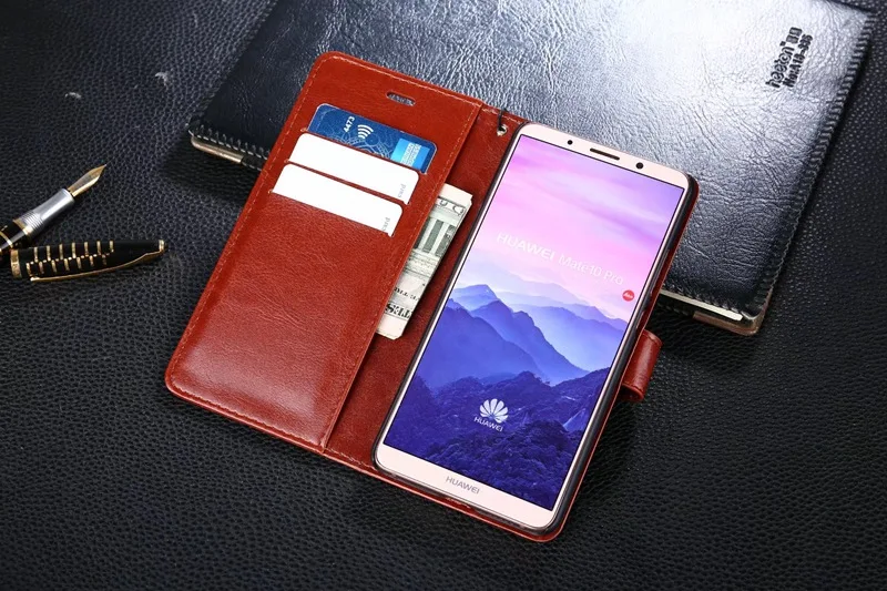 Кожаный бумажник Оригинал откидная крышка с ремешком Телефон чехол для huawei
