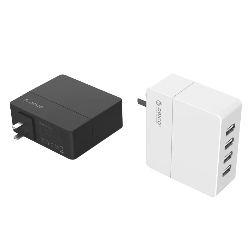 Портативное настенное зарядное устройство ORICO, 4 порта, 30 Вт, USB зарядное устройство для телефона, планшета, USB устройства, EU/AU/UK/US, зарядное устройство