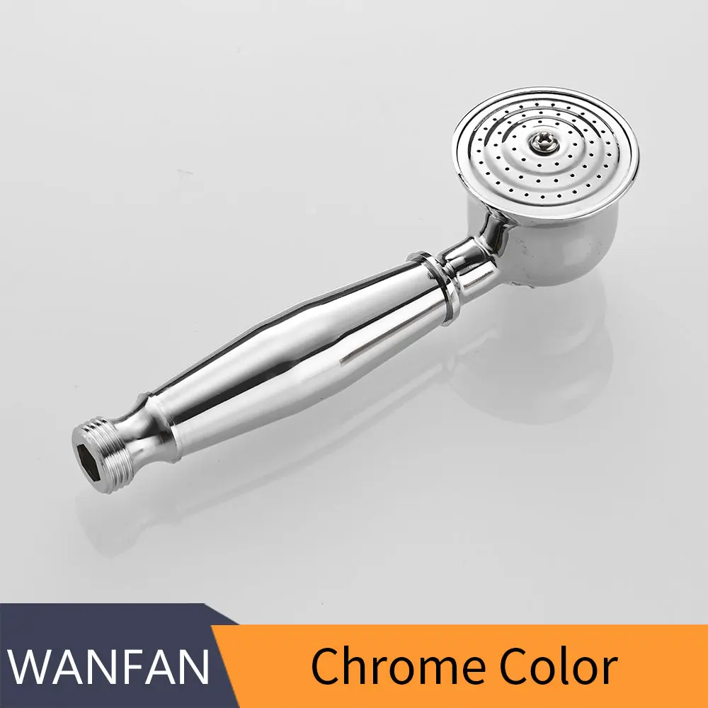 Chrome Насадки для душа хромированная твердая латунь для ванной ручной Душ Распылитель для ванны экономия воды круглый дождевой смеситель для душа 0516R - Цвет: Chrome