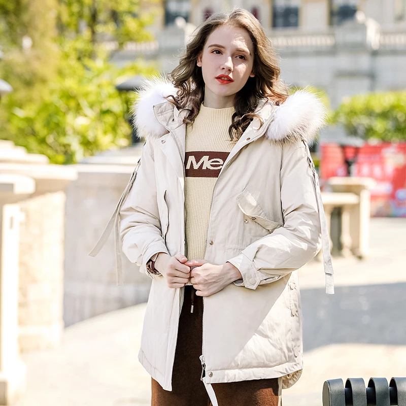 2018 новое зимнее пуховое пальто для женщин 90% бархатное плотное теплое Женское