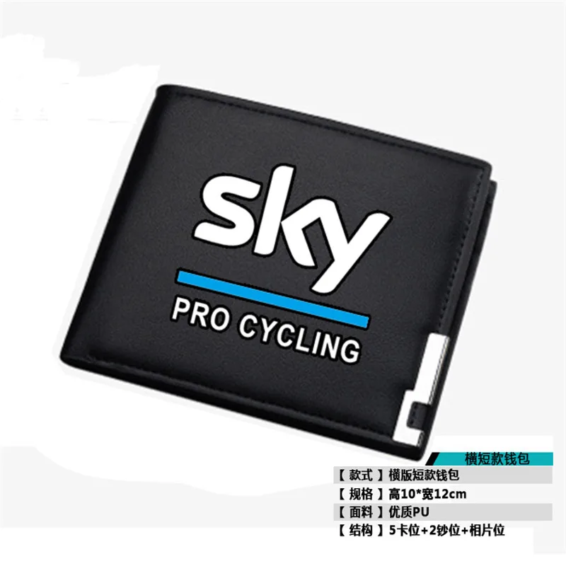 2 Новинка, длинный мужской кошелек с принтом Team Sky Pro Cycle Unisxe из искусственной кожи, мужские кошельки Sky Pro, велосипедный Короткий держатель для карт, сумки для денег - Цвет: 2