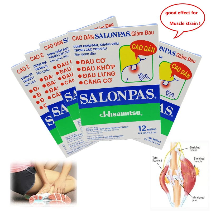 60pcs/lot Vietnam Herbal Patches Shoulder Muscle Joint Pain Stiff Patch For Exercise In Muscle Strain Good Effect