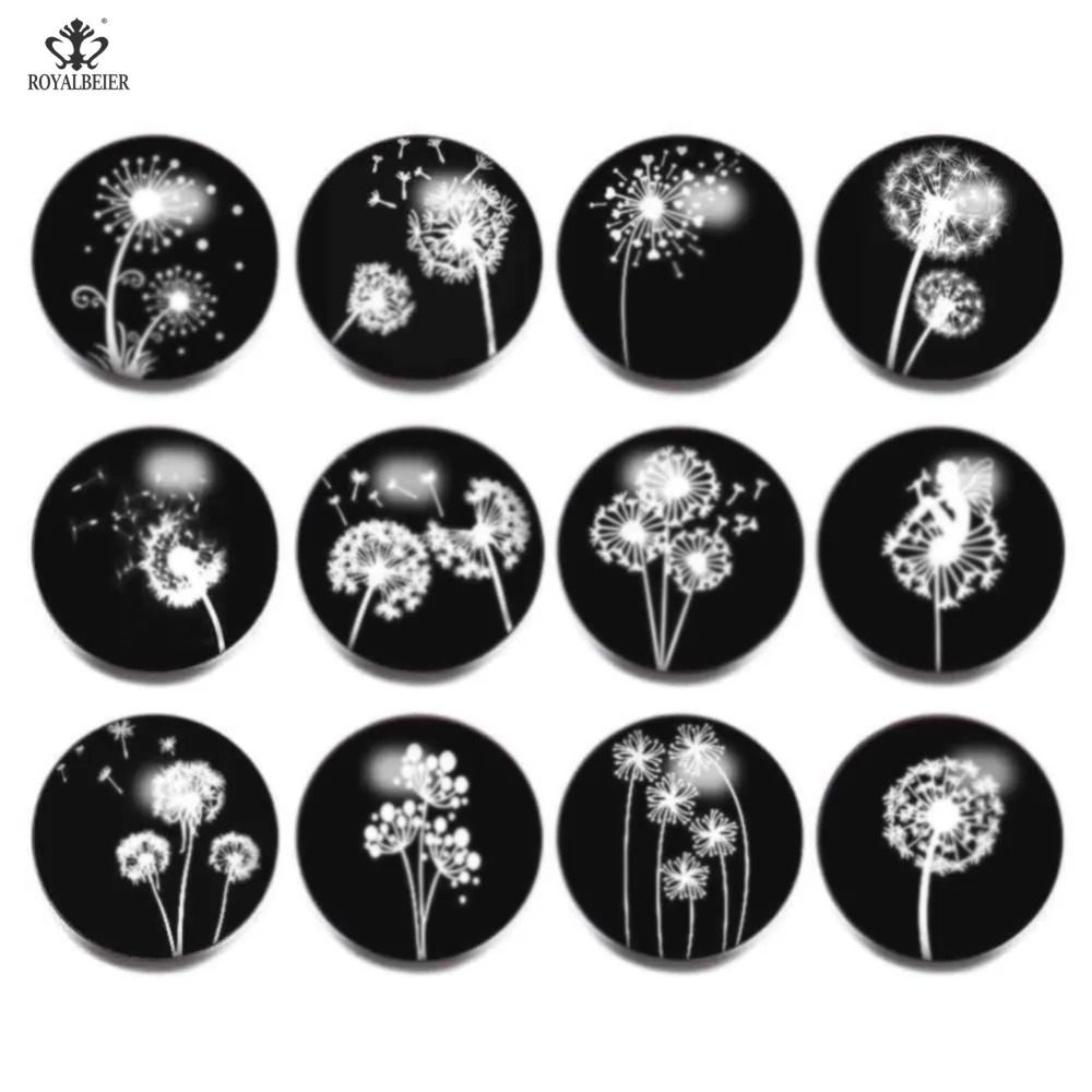 Новые 12 шт./лот смешанные цвета Мечтательный цвет Одуванчик стекло оснастки