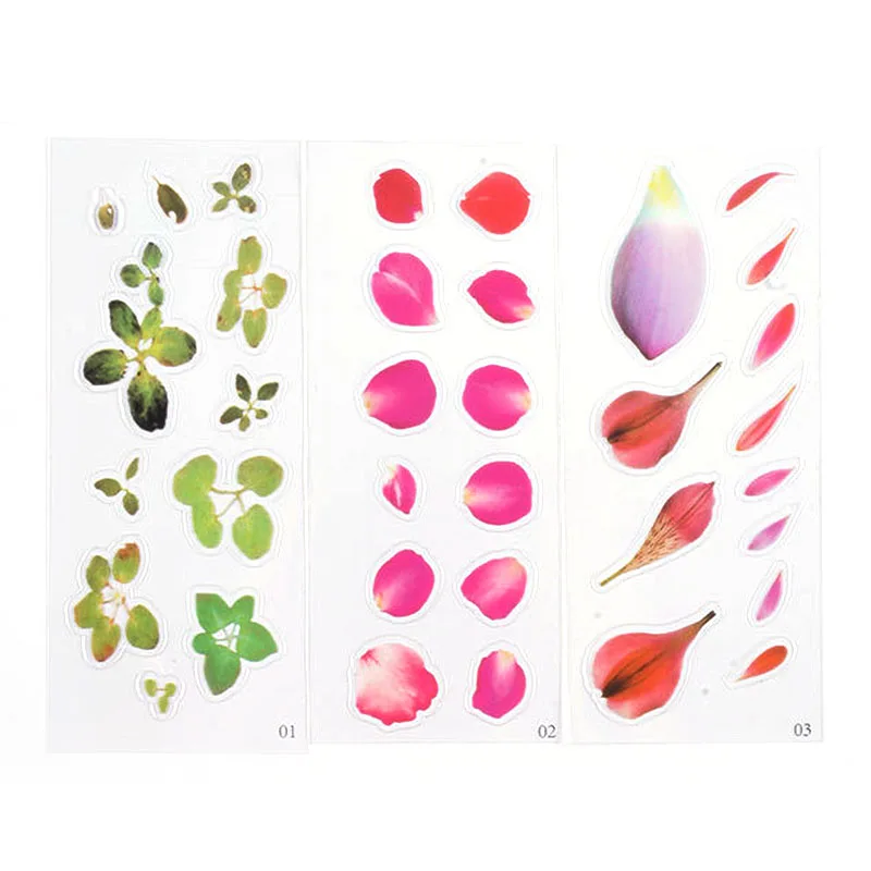 

5pcs Creative 3D Simulation Fish Petal Phone Case Decorative Sticker Fit DIY Epoxy Molds Micro Landscape Scrapbooking Stickers