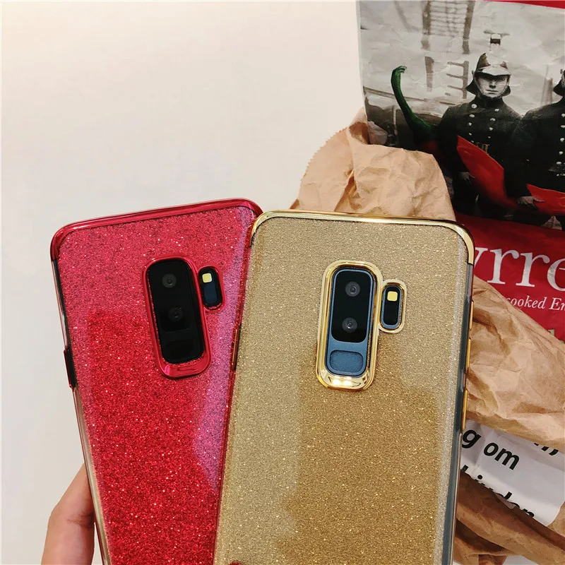 Блеск Чехол из термопластичного полиуретана для samsung S9 Note 9 8 S8 S7 S6 край J2 J3 J5 J7 Pro 2016