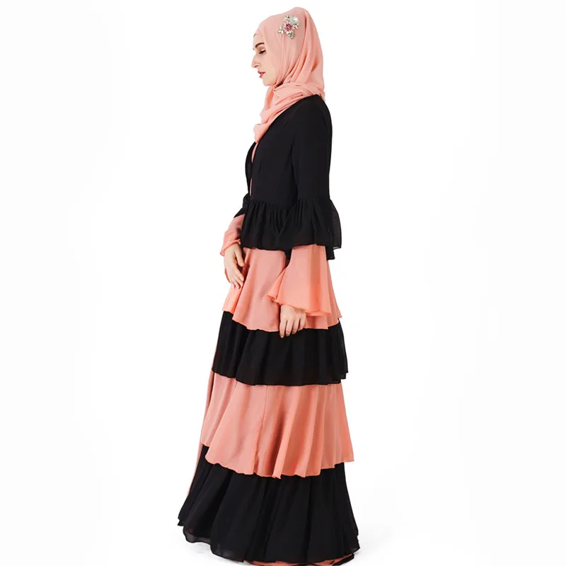 Abaya Kaftan повседневное удобное шифоновое турецкое abaya bu tang Banjul melayu кимоно стиль Макси платье Абая Быстрая