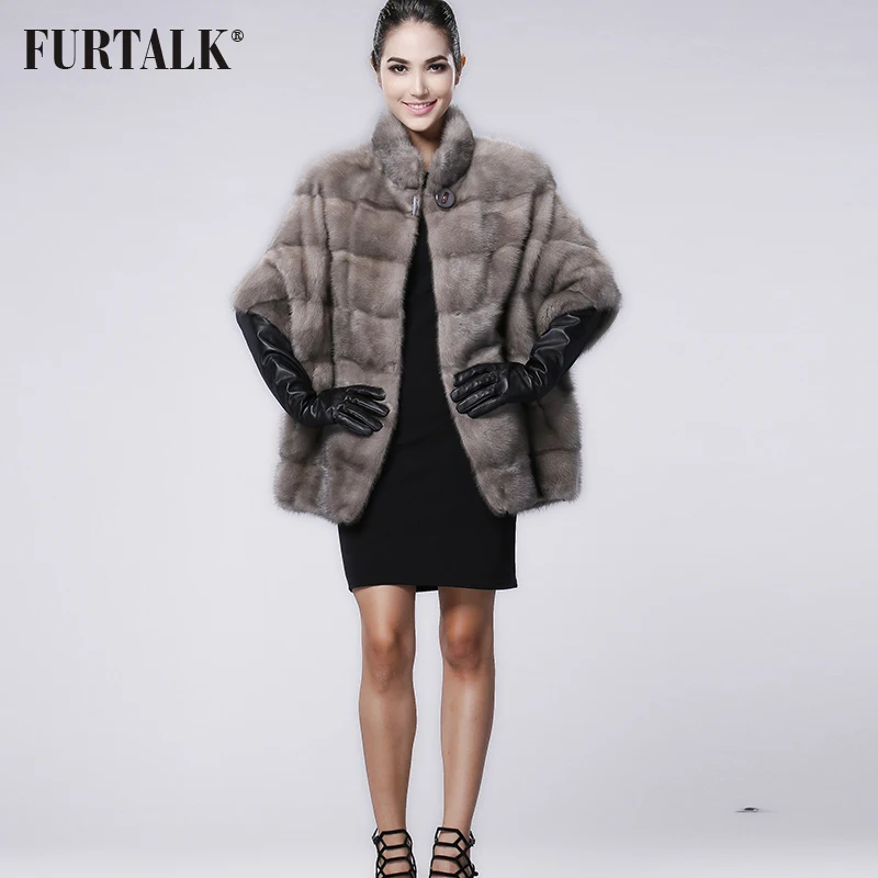 FURTALK шубы из натурального меха шуба норковая пальто женское натуральный мех