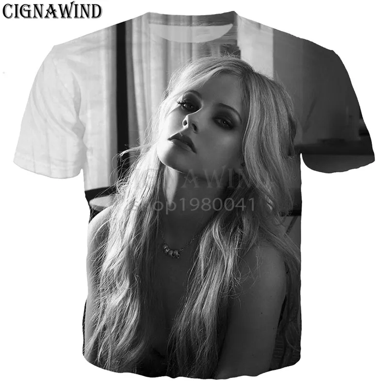 06 Новое поступление певица Avril Lavigne футболка для мужчин/женщин футболки с 3D-принтом короткий рукав хип хоп стиль футболка уличная топы - Цвет: 06
