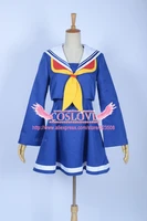 2017 no game no life shiro japanese school uniform cosplay blue summer style sailor suit with cravat