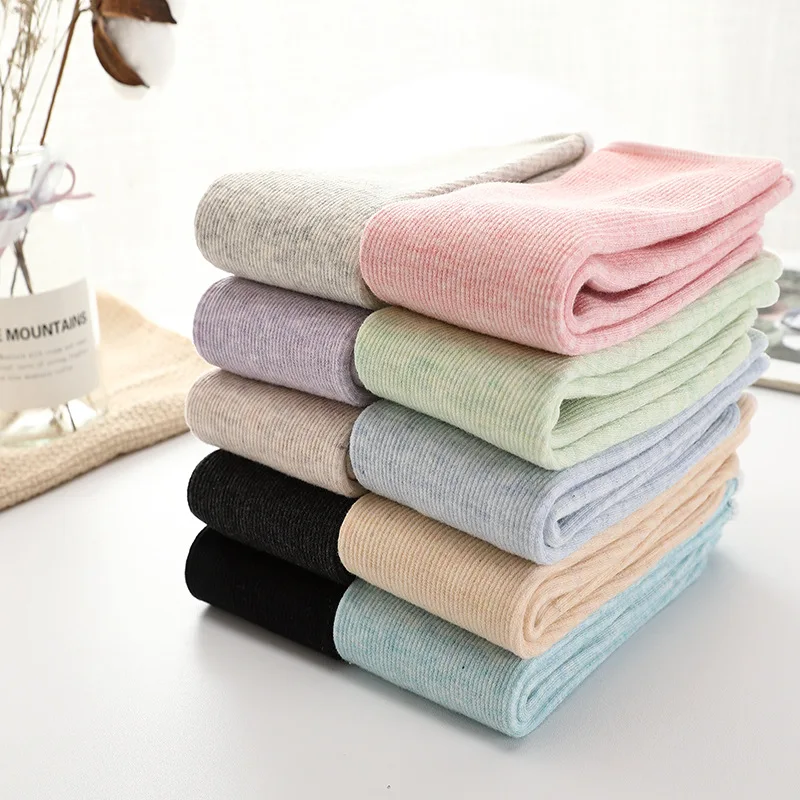 Осенние и зимние новые женские цветные хлопковые носки 100% хлопок флис утолщенные