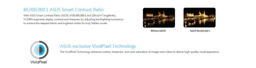 ASUS VC239N монитор для ухода за глазами-23 дюйма, Full HD, настенное крепление, без мерцания, синий светильник-фильтр