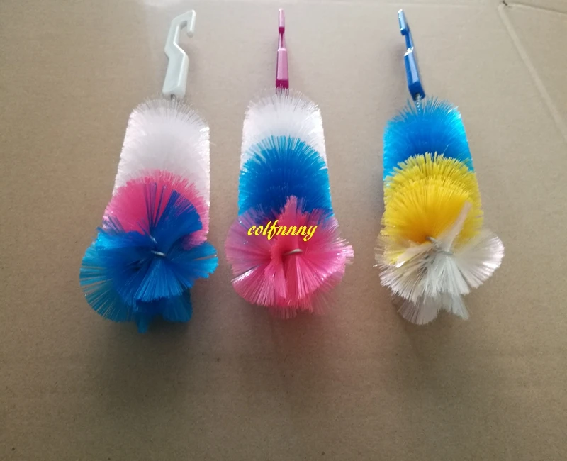 500pcs/lot Colorful ylon Baby Bottle Brushes For Kids Milk Feed Nipple Pacifier Nozzle Spout Tube Cleaning Brush | Дом и сад