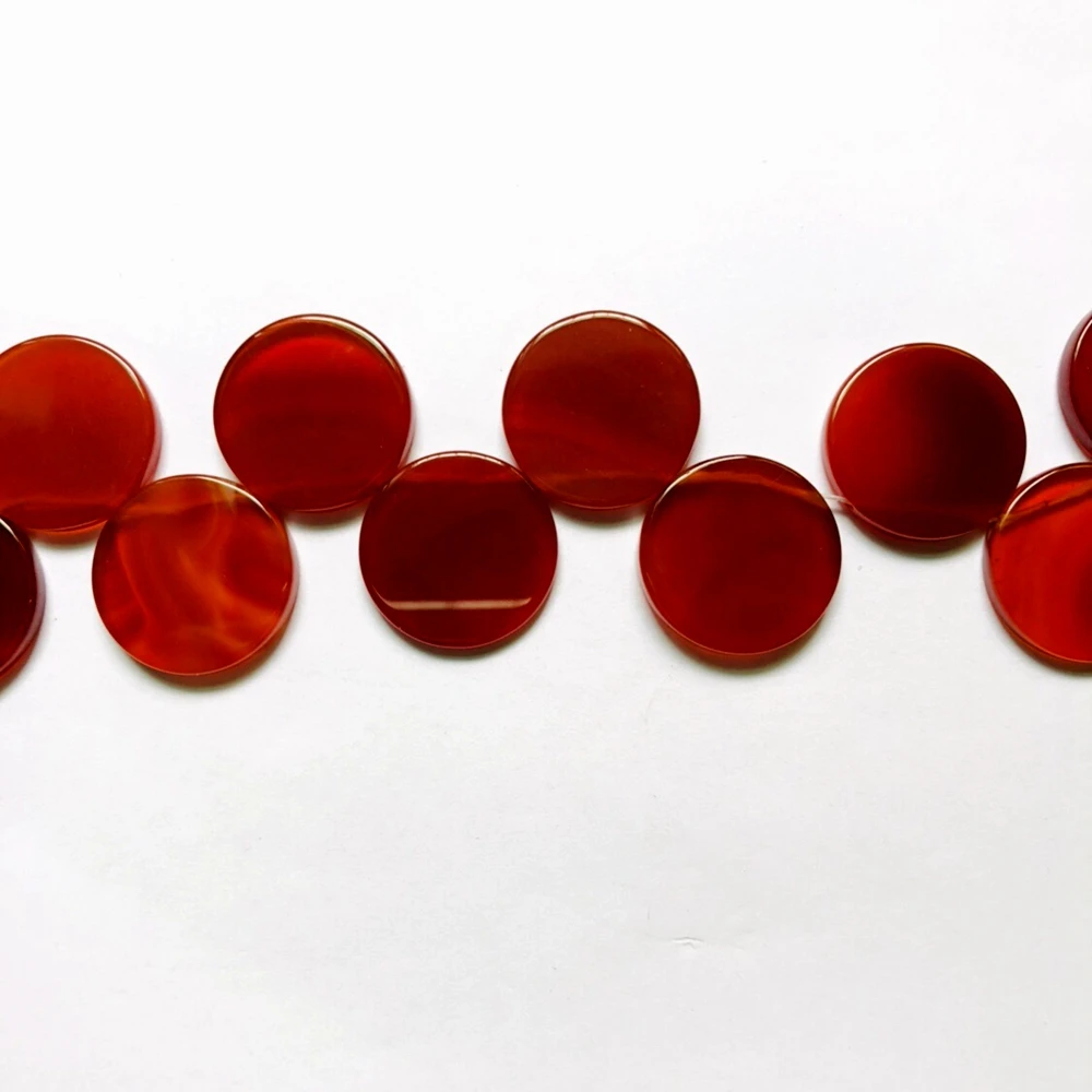 Бусины из натурального красного сердолика и агата 1 шт.