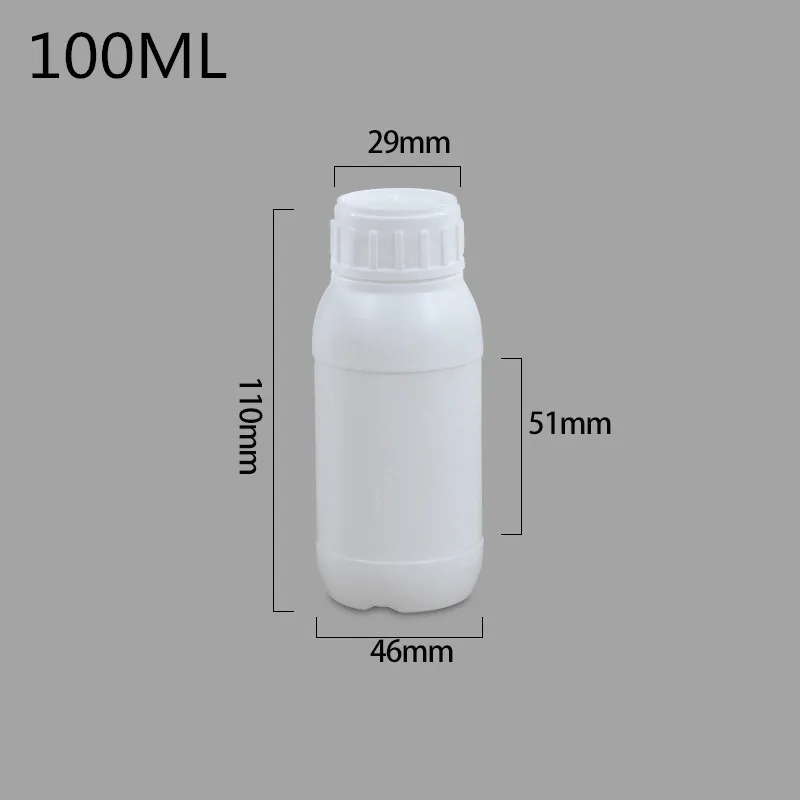 5PCS 100ML 5 шт./лот пищевые высокобарьерные пластиковые бутылки с крышкой коррозионно-стойкий контейнер для пестицидов, ветеринарных лекарств - Цвет: 5PCS 100ML
