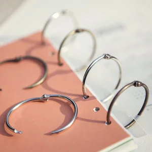 10 шт.упак. металлическое легкое кольцо Бумажная книга россыпью лист связующее бронзовое серебряное кольцо брелок кольцо для ключей