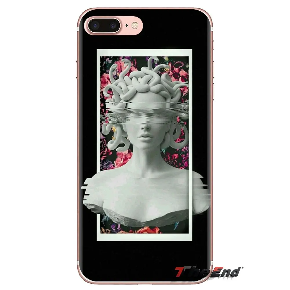For Xiaomi Mi3 Samsung A10 A30 A40 A50 A60 A70 Galaxy S2 Note 2 Grand Core Prime Medusa Vaporwave Glitch Transparent TPU Housing |