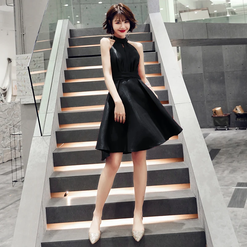 Бургундия Холтер платье Qipao женское Атласное Вечернее платье Короткое Сексуальное Тонкое ТРАПЕЦИЕВИДНОЕ ПЛАТЬЕ с лентой китайские платья