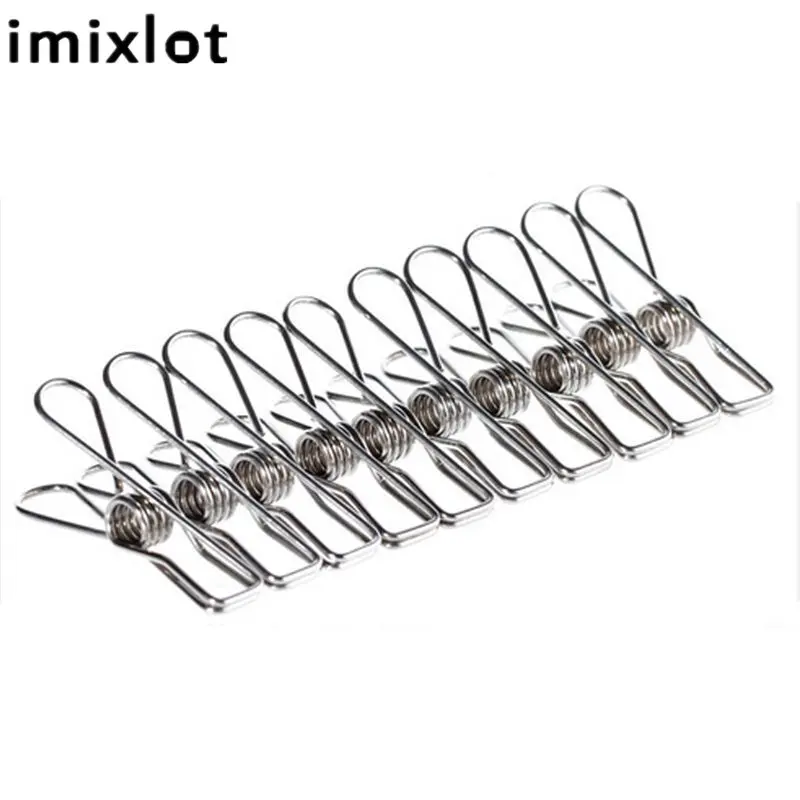 Imixlot 20 шт из нержавеющей стали прищепки для белья вешалка на стену Носки Нижнее белье металлические прищепки Peg