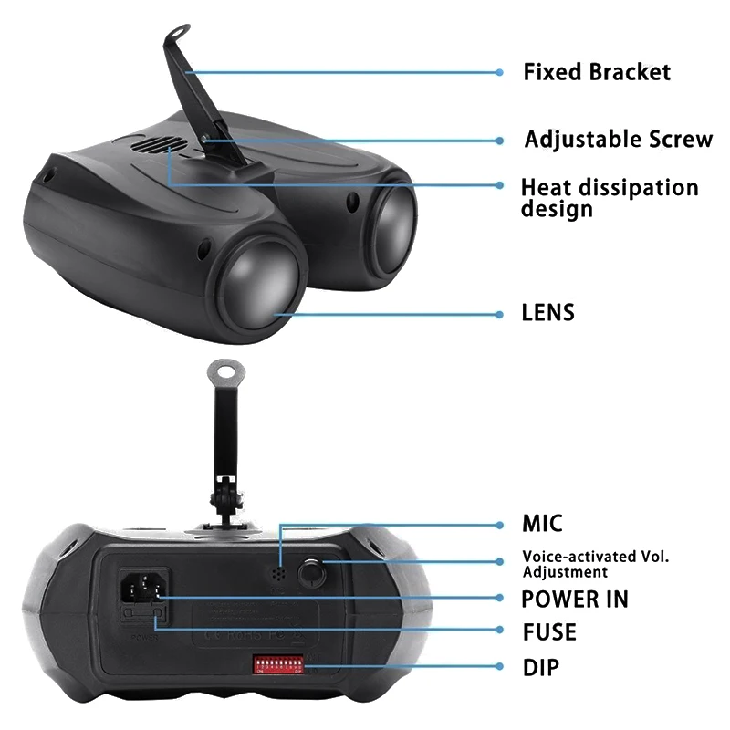 Сцсветильник ческий прожектор с двумя головками 128 светодиодов RGBW TN99|Полочные