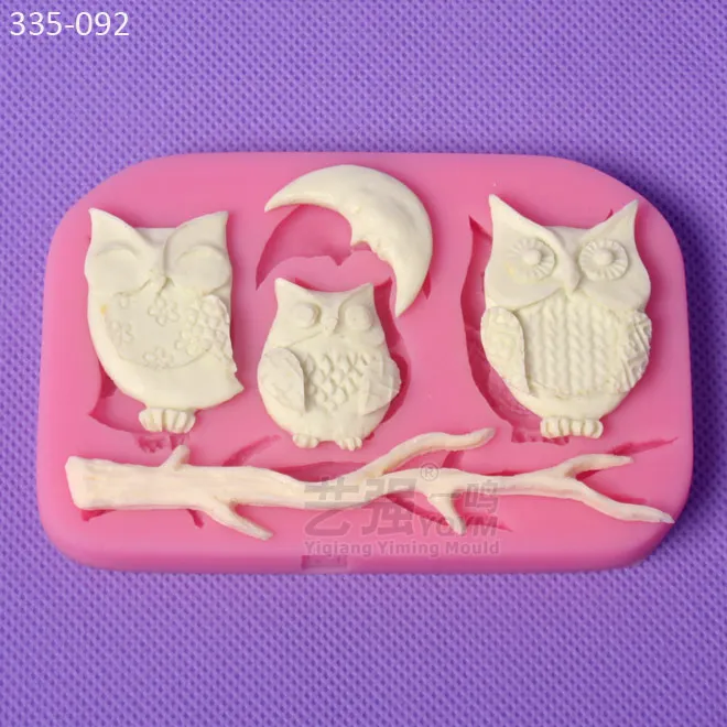 2016 новое Прибытие Бесплатная доставка Россия помадка Сова плесень силиконовые