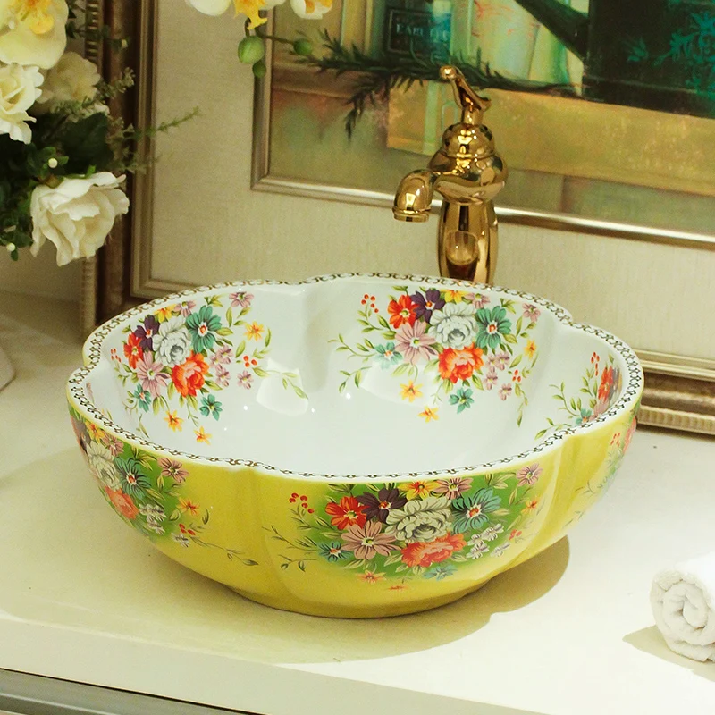 Jingdezhen ванная керамическая раковина умывальник столешница антикварная тщеславие
