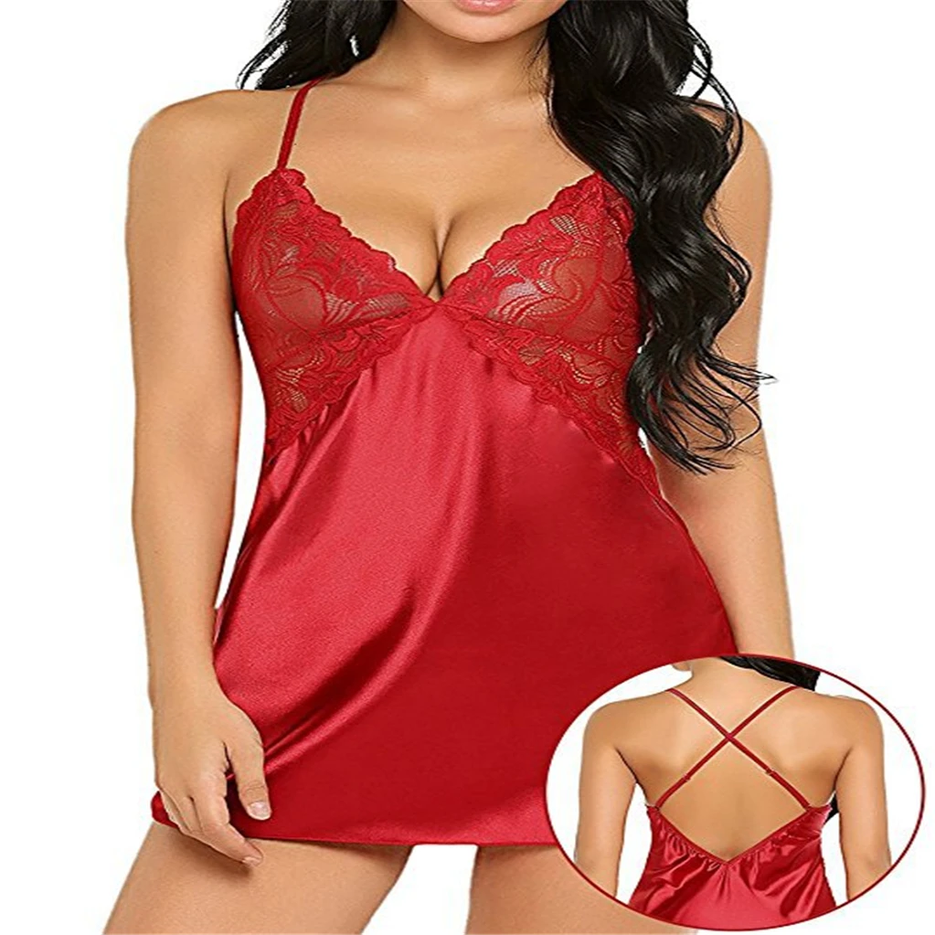 Сексуальное нижнее белье Porno Babydoll эротическая ночная рубашка женское без рукавов