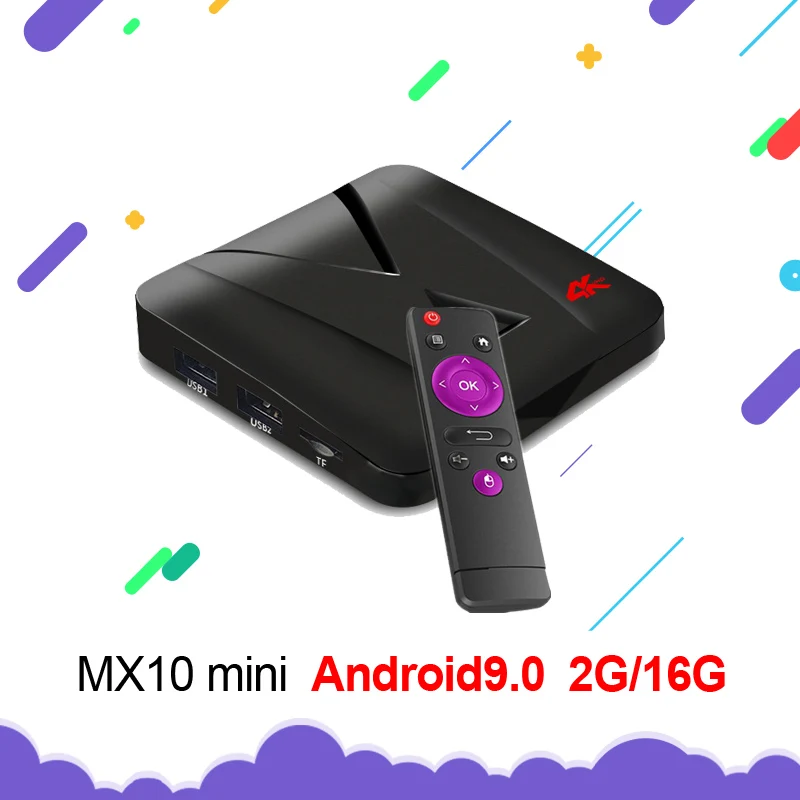 Новый MX10MINI Android 9 0 Смарт ТВ коробка 2G16G RK3328 четырехъядерный 64 бит Cortex-A53 4k 2 4 ГГц Wifi
