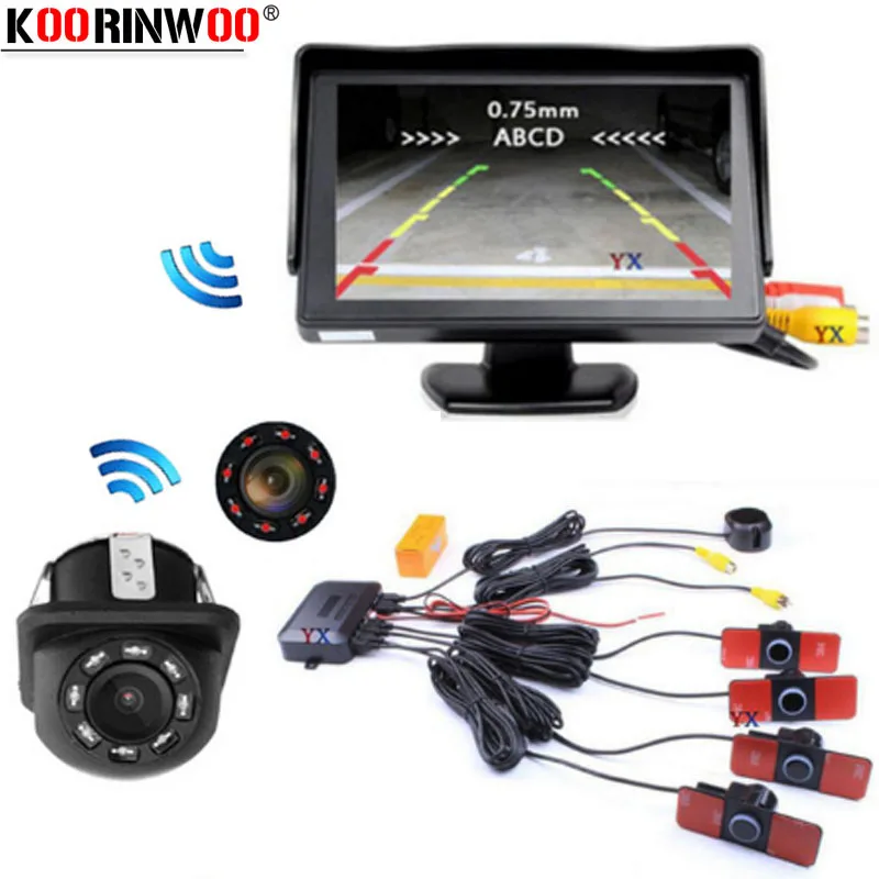 Парктроник Koorinwoo Ultrason 2 4G монитор для автомобиля датчик парковки датчики зонды