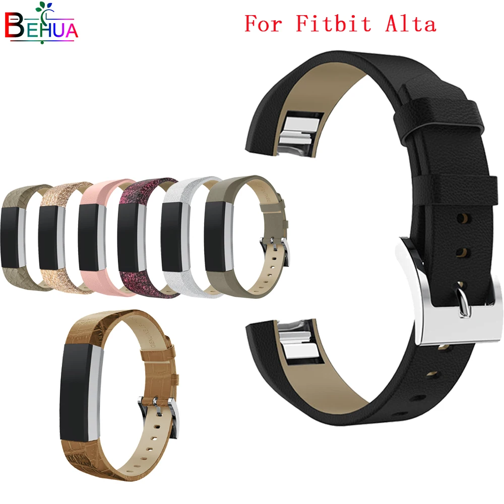Leather Band For Fitbit Alta /Alta HR Tracker watch Replacement High Quality Genuine bracelet For Fitbit Alta /Alta HR watchband aluminum alloy strap for fitbit alta frontier classic smart watch band wristband for fitbit alta hr smart watch band accessories