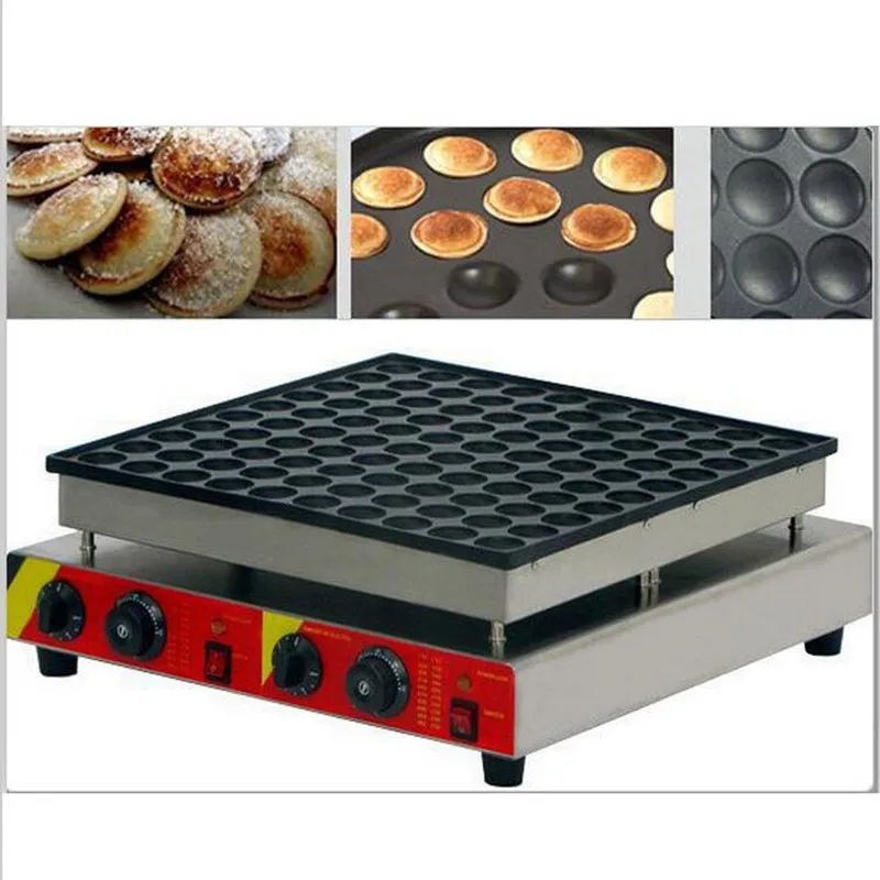 

110V 220V 100pcs Electric Non-stick Dutch Pancake Machine Commercial Waffle Poffertjes Maker Machine EU/AU/UK/US