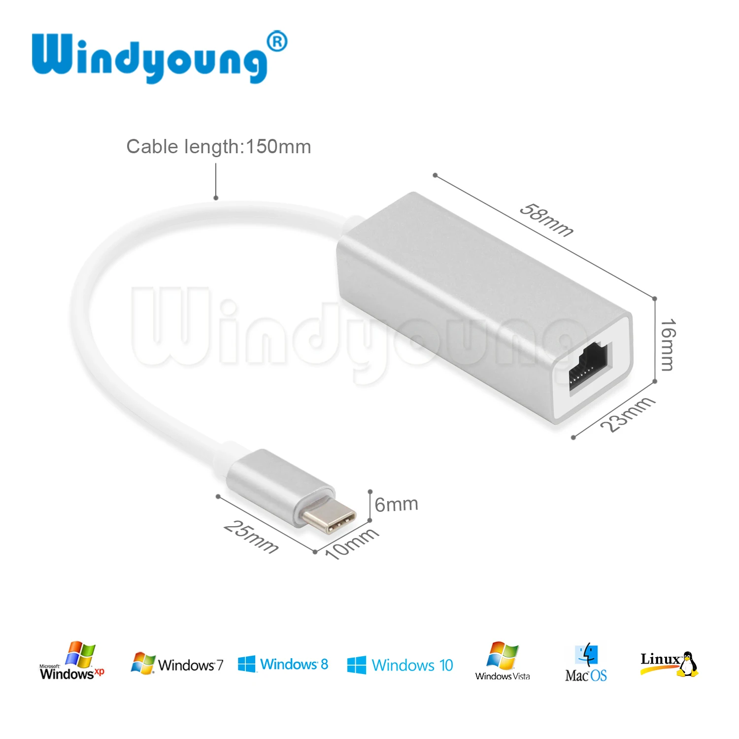 Адаптер концентратор 4 в 1 USB 3 Тип C к HDMI 4K Gigabit Ethernet RJ45 0 мультипортовый цифровой