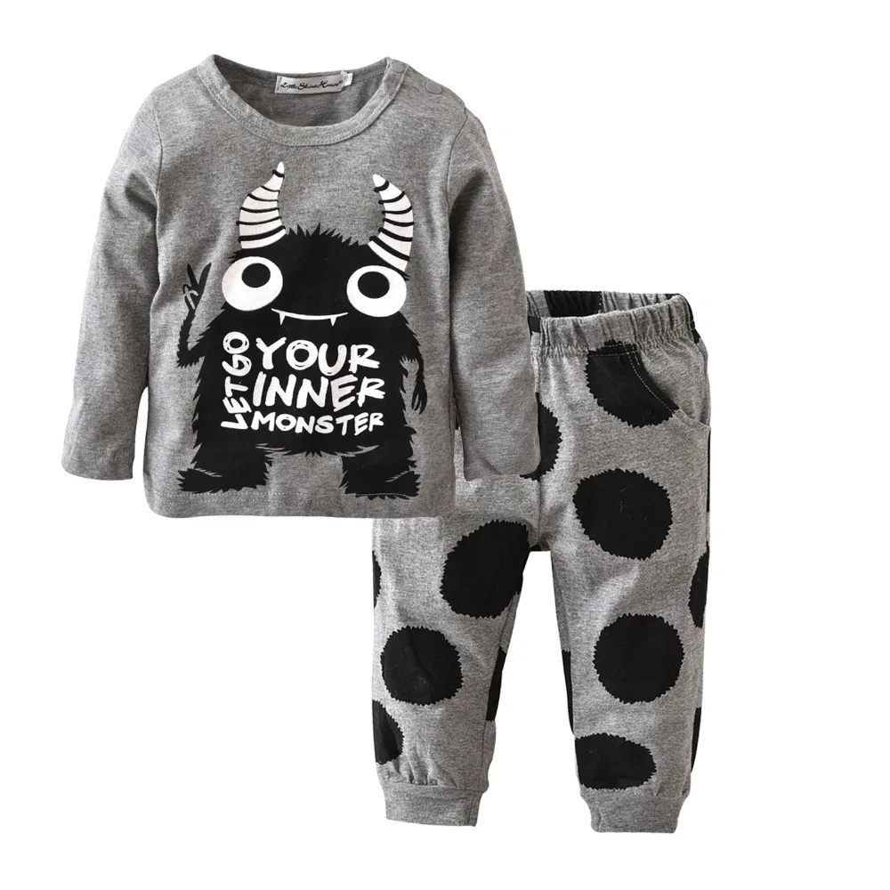 Комплект одежды из 2 предметов для новорожденных мальчиков и девочек хлопковая