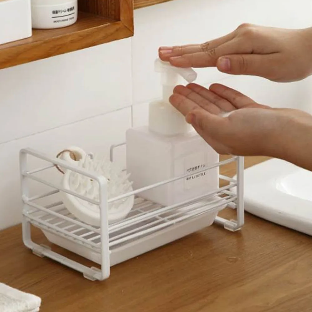 Полка для слива губки ванной корзина хранения мыла рук кухонная мочалка