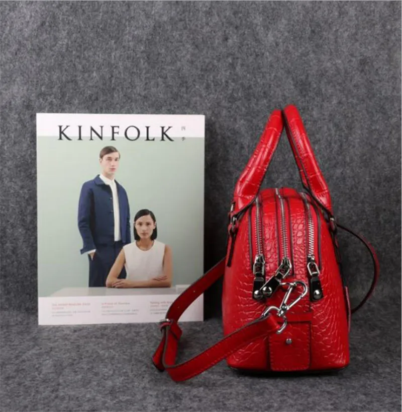 ALAVCHNV оригинальный дизайн Европа и США крокодиловый узор кожаная женская сумочка сумка на плечо 9080|Сумки с