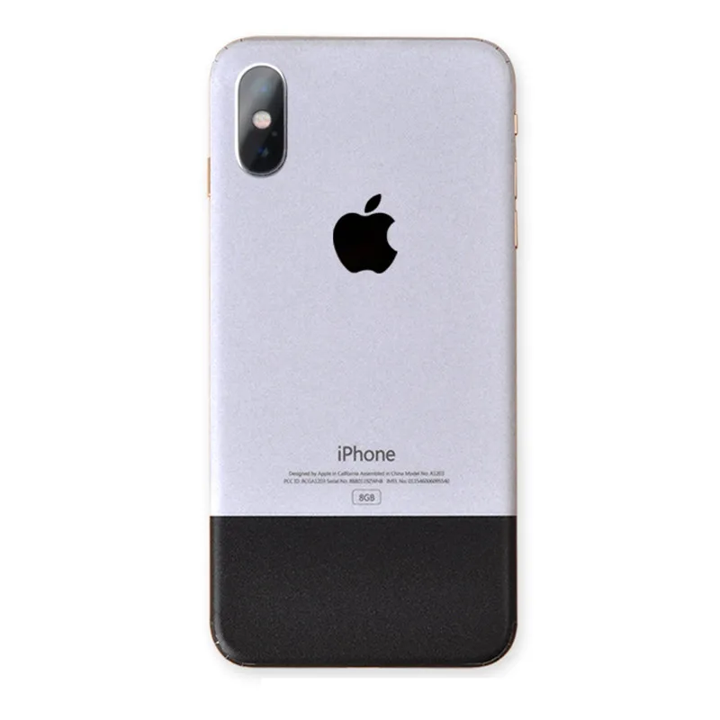 0,25 мм белый и черный Задний виниловый защитный чехол-накладка для iphone 7/7 Plus/8/8 Plus/X