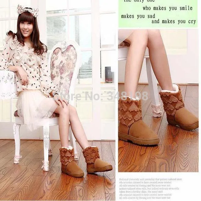 New Arrival 1Pairs 3 Colors Fashion Women Winter Snow Boots Hot Sale Warm Ankle Shoes Flat | Обувь