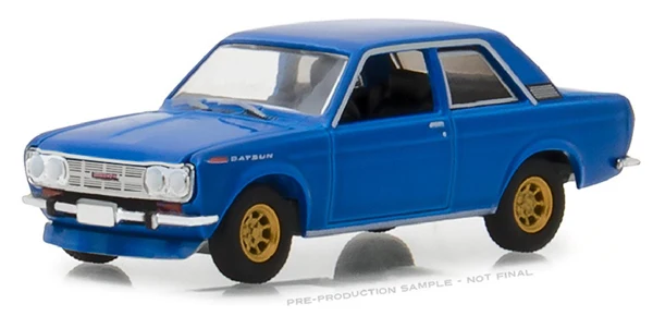 GreenLight 1:64 1968 Datsun 510 уличный гонщик в синем цвете игрушечный автомобиль из сплава