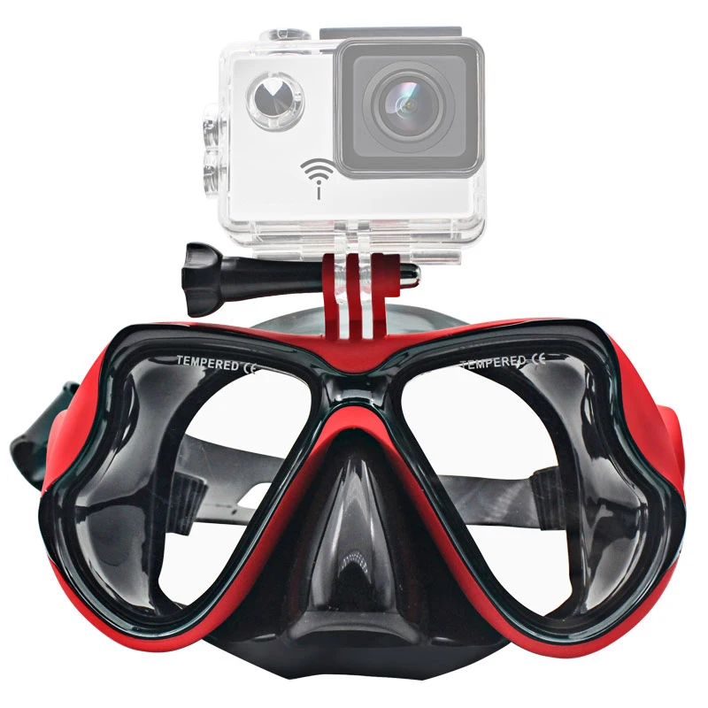 Маска для плавания из закаленного стекла маска для дайвинга для GoPro Hero 7 6 5 4 3 для Xiaomi Yi 4K Sjcam Eken маска для подводного плавания для Go Pro Аксессуары